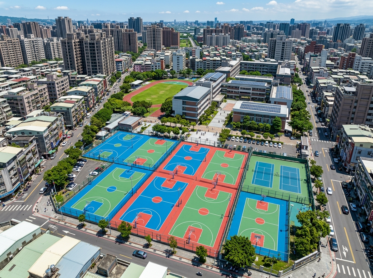 沧州市EPDM塑胶跑道硅PU篮球场 - 方案